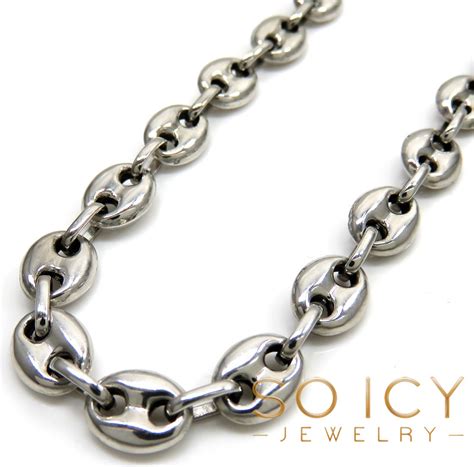 gucci white gold chain|14k gold gucci link chain.